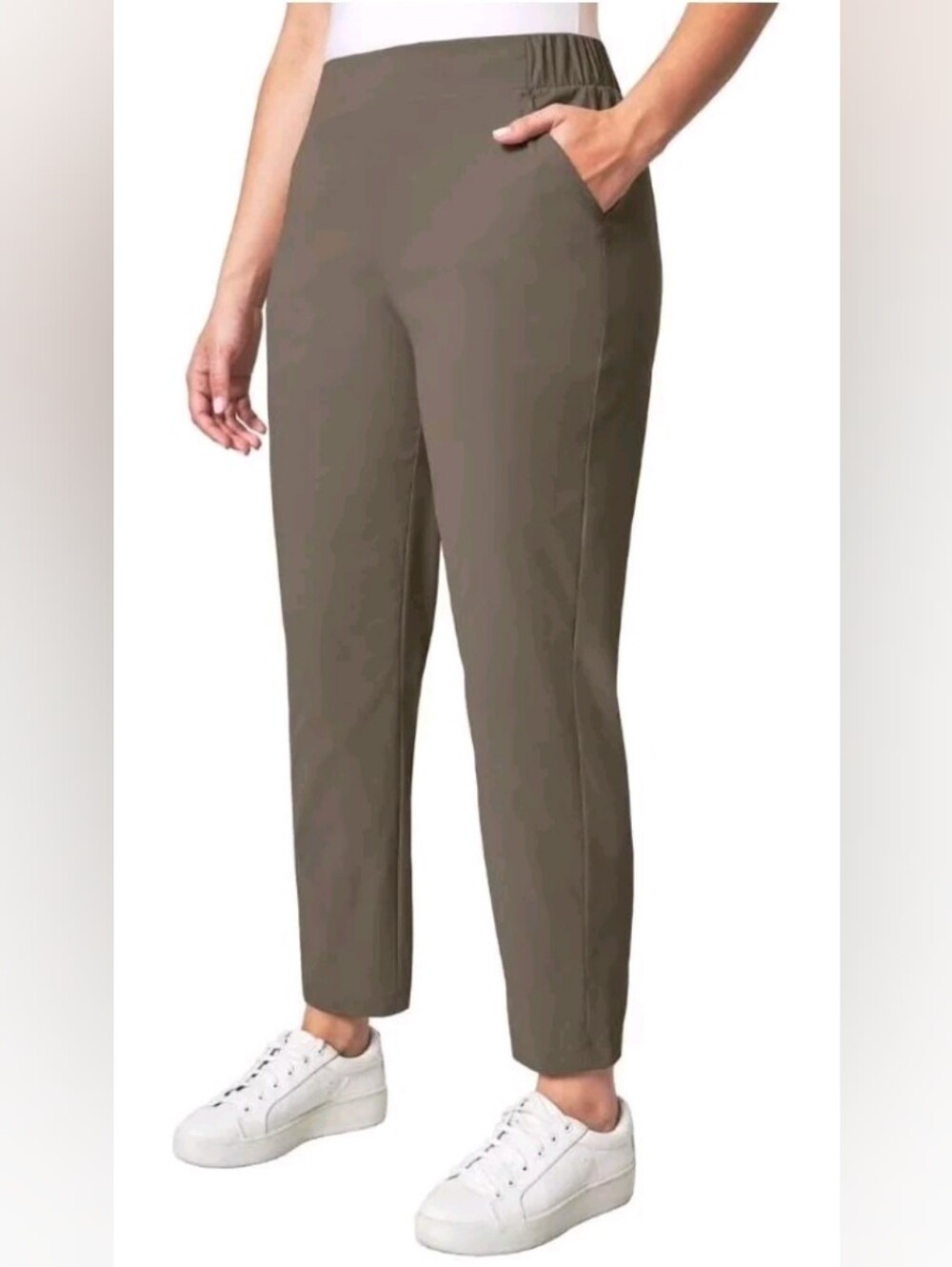 Women's Modern Ambition Travel Stretch Pants- Taupe- Size M